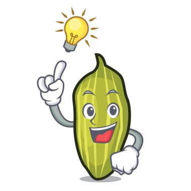 Fikir kakule maskot karikatür tarzı