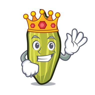 Kral kakule maskot karikatür tarzı