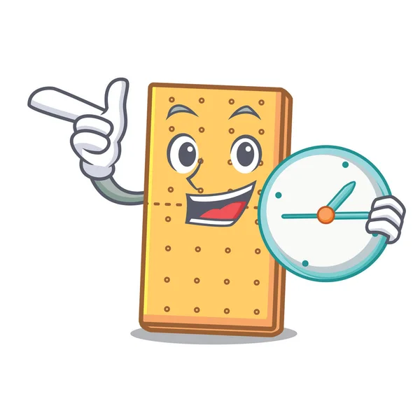 Годинник грем печиво персонаж мультфільм — стоковий вектор