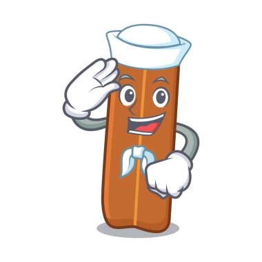 Denizci tarçın karakter karikatür tarzı