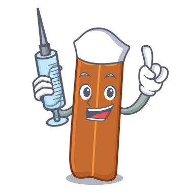 Hemşire tarçın karakter karikatür tarzı