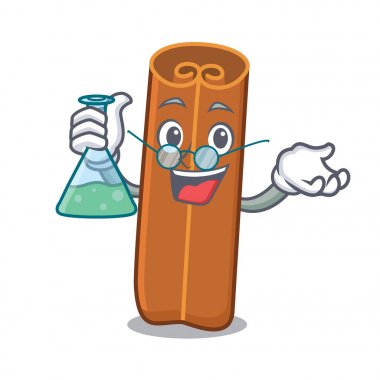 Profesör tarçın karakter karikatür tarzı