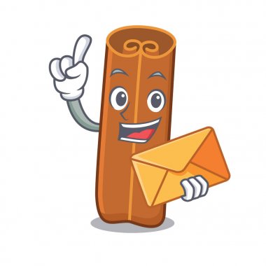 Zarf tarçın karakter karikatür tarzı