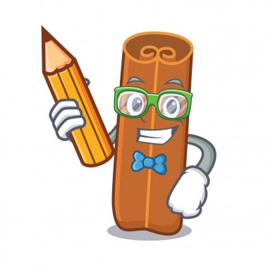 Öğrenci tarçın karakter karikatür tarzı