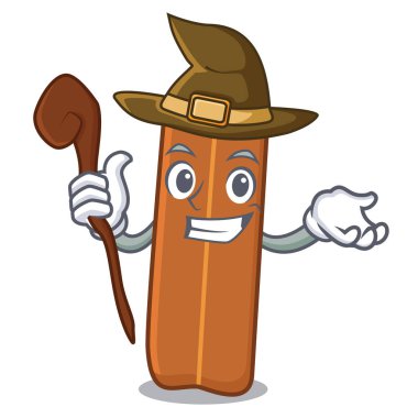 Cadı tarçın maskot karikatür tarzı