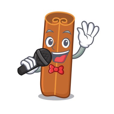 Şarkı tarçın maskot karikatür tarzı