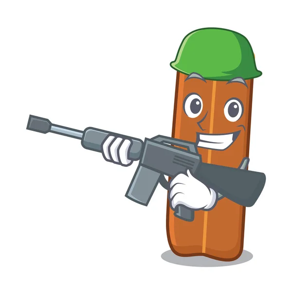 Army cinnamon character cartoon style — Stock Vector