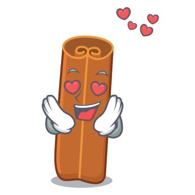 Aşk tarçın maskot çizgi film tarzı
