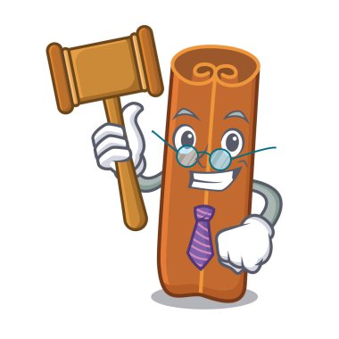 Yargıç tarçın maskot karikatür tarzı