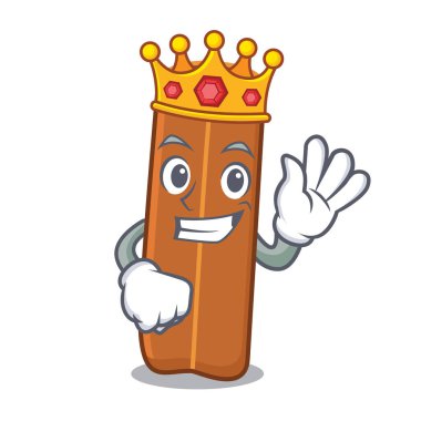Kral tarçın maskot karikatür tarzı