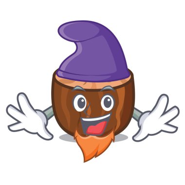 Elf Hindistan cevizi karakter karikatür tarzı