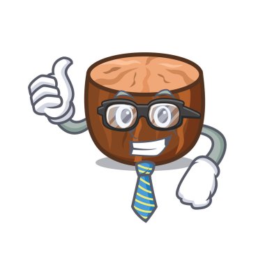 İşadamı Hindistan cevizi karakter karikatür tarzı