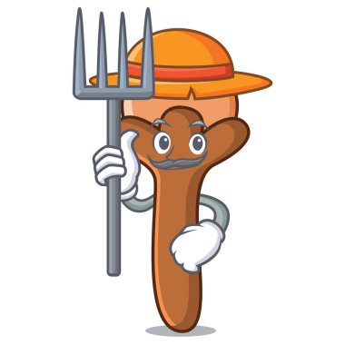 Çiftçi karanfil karakter karikatür tarzı