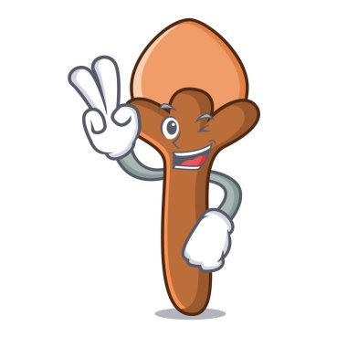 İki karanfil karakter karikatür tarzı parmak