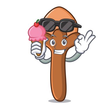 Dondurma serin karanfil karakter karikatür tarzı