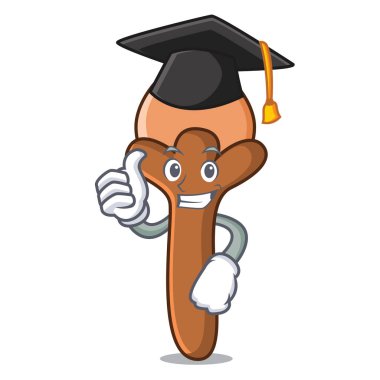 Mezuniyet karanfil karakter karikatür tarzı