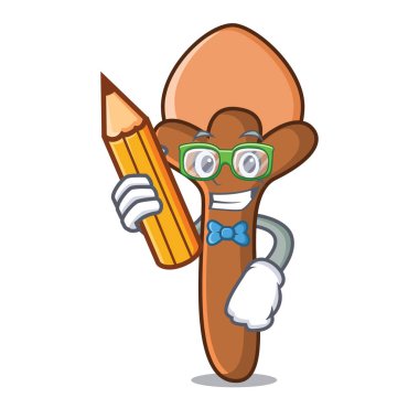 Öğrenci karanfil karakter karikatür tarzı