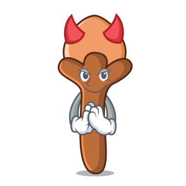 Şeytan karanfil maskot karikatür tarzı