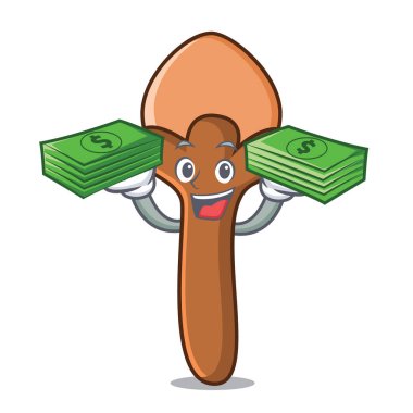 Para karanfil maskot karikatür tarzı ile