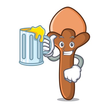 Suyu karanfil maskot karikatür tarzı