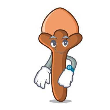 Karanfil maskot karikatür tarzı bekliyor