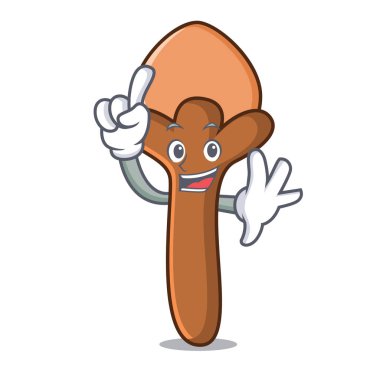 Parmak karanfil maskot karikatür tarzı