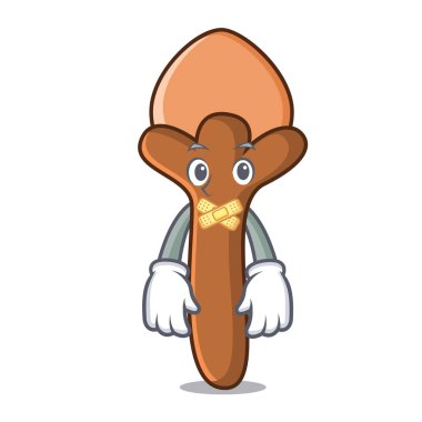 Sessiz karanfil maskot karikatür tarzı