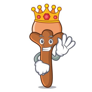 Kral karanfil maskot karikatür tarzı
