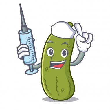 Hemşire turşu karakter karikatür tarzı