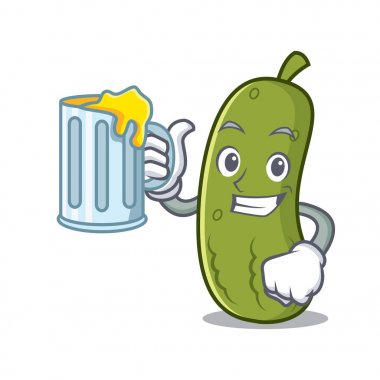 Suyu turşu maskot karikatür tarzı
