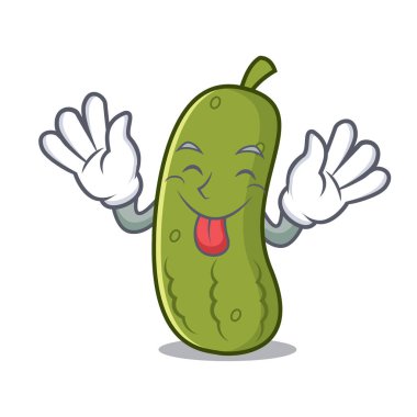 Turşu maskot karikatür tarzı dil