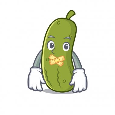 Sessiz turşu maskot karikatür tarzı