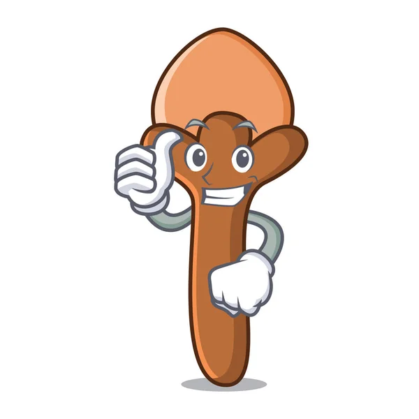 Pollici su chiodi di garofano personaggio stile cartone animato — Vettoriale Stock
