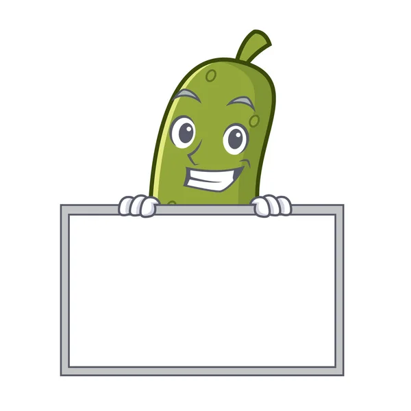 笑嘻嘻的板泡菜字符卡通风格 — 图库矢量图片