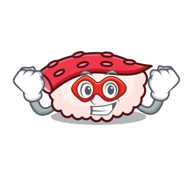 Süper kahraman tako suşi karakter karikatür