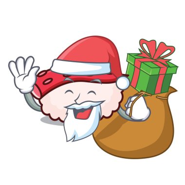 Noel Baba hediye tako suşi maskot karikatür ile