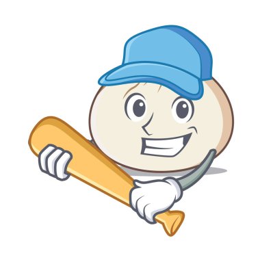 Oyun beysbol dimsum karakter karikatür tarzı