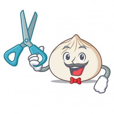 Dimsum karakter karikatür tarzı berber