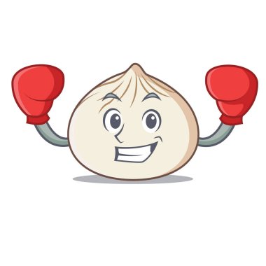 Boks dimsum karakter karikatür tarzı