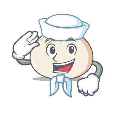 Denizci dimsum karakter karikatür tarzı