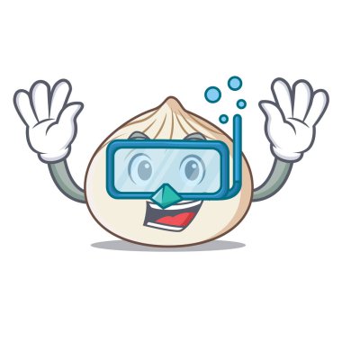 Dalış dimsum karakter karikatür tarzı