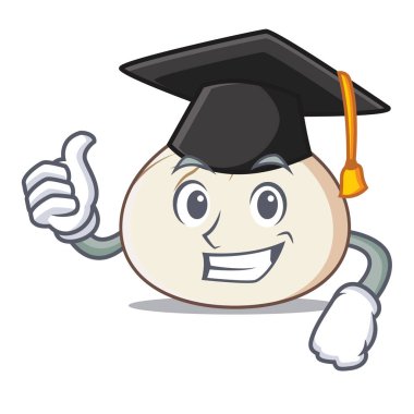 Mezuniyet dimsum karakter karikatür tarzı