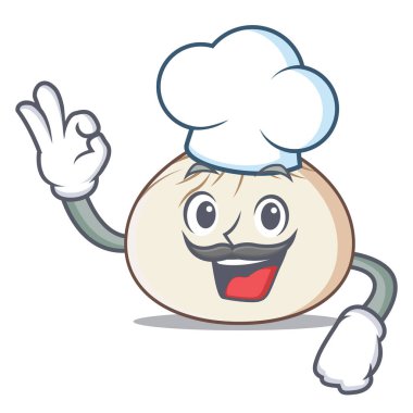 Şef dimsum karakter karikatür tarzı