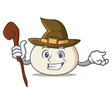 Cadı dimsum maskot karikatür tarzı