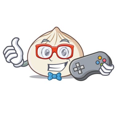Oyun dimsum maskot karikatür tarzı