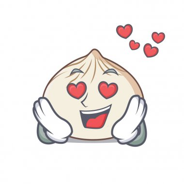 Aşk dimsum maskot çizgi film tarzı