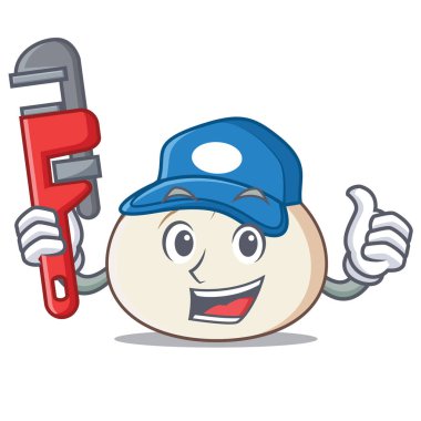 Tesisatçı dimsum maskot karikatür tarzı