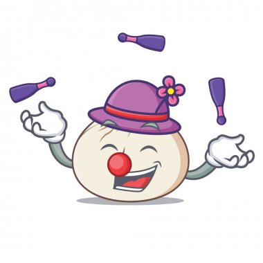 Hokkabazlık dimsum maskot karikatür tarzı