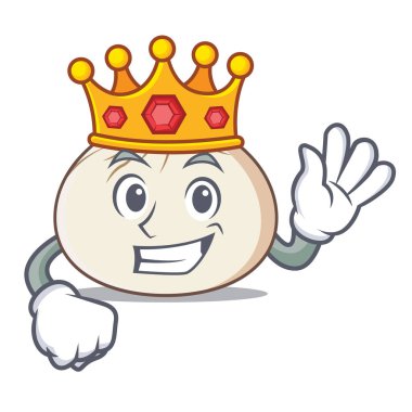 Kral dimsum maskot karikatür tarzı