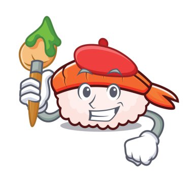 Sanatçı ebi suşi karakter karikatür